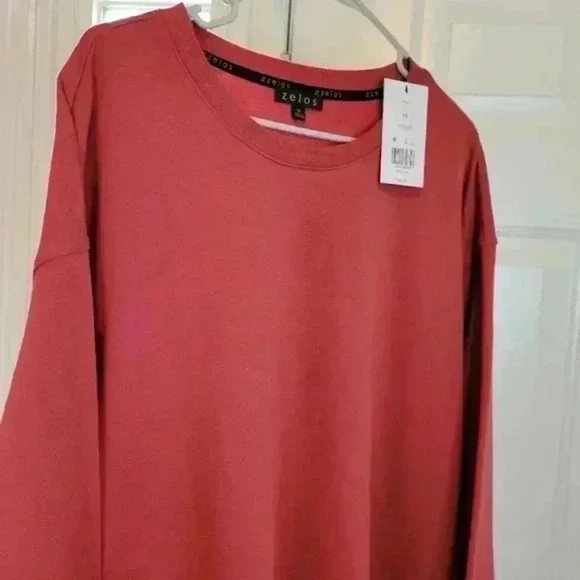 NWT Zelos Red Crew Neck Pullover, Sz 1X‎ - Picture 3 of 8
